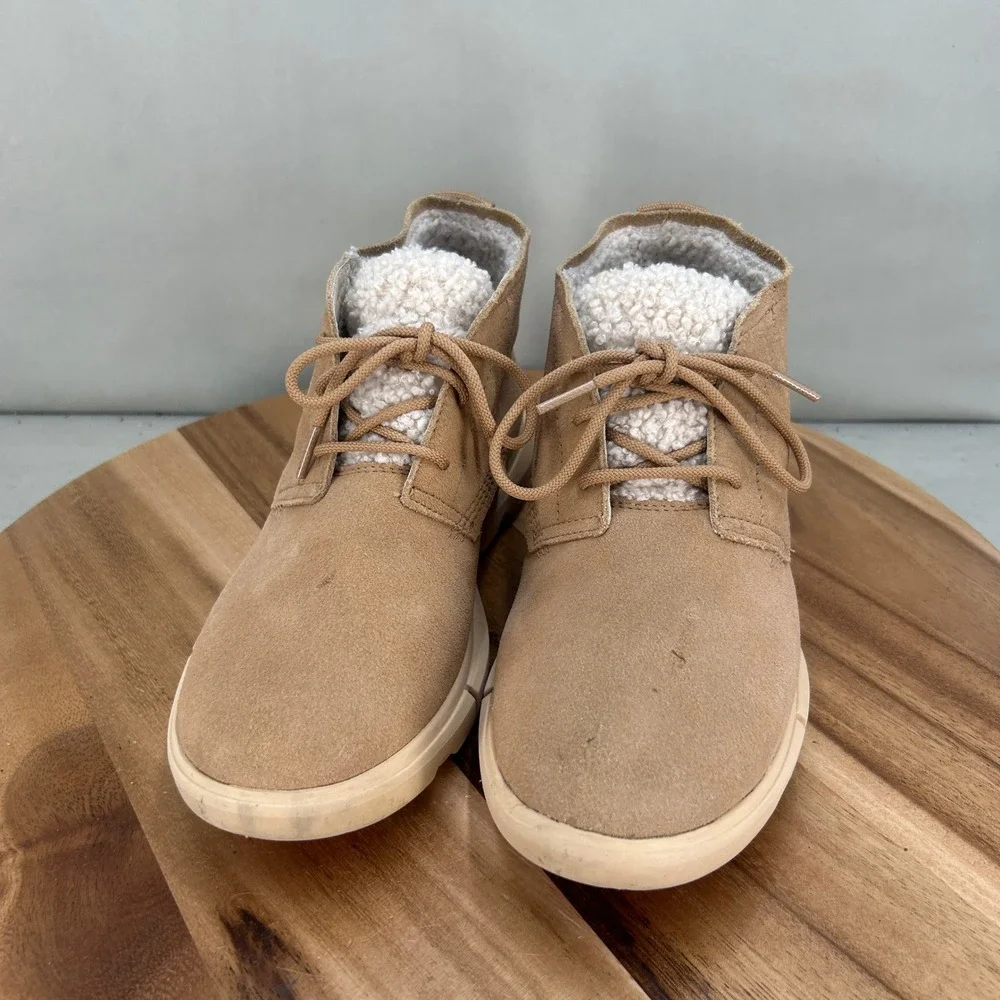 Sorel Womens Explorer II Drift Chukka Waterproof Boots Tan Suede Size 8